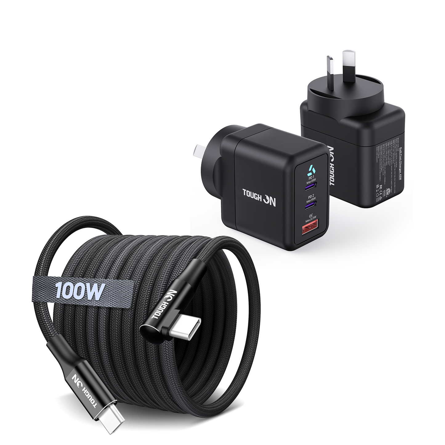 Tough On Wall Charger (45W) and Charging Cable Bundle