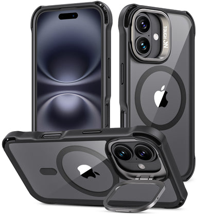 Tough On iPhone 16 Plus MagSafe Case with Camera Stand Black