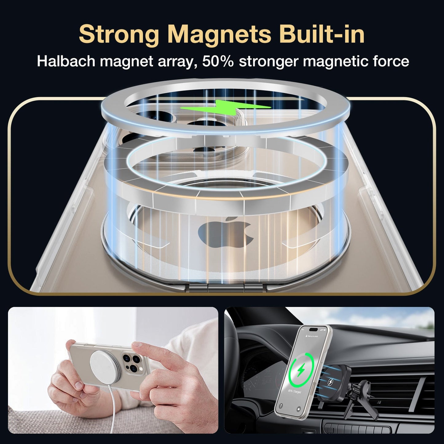 Tough On 360° Rotate Stand Case With MagSafe for iPhone