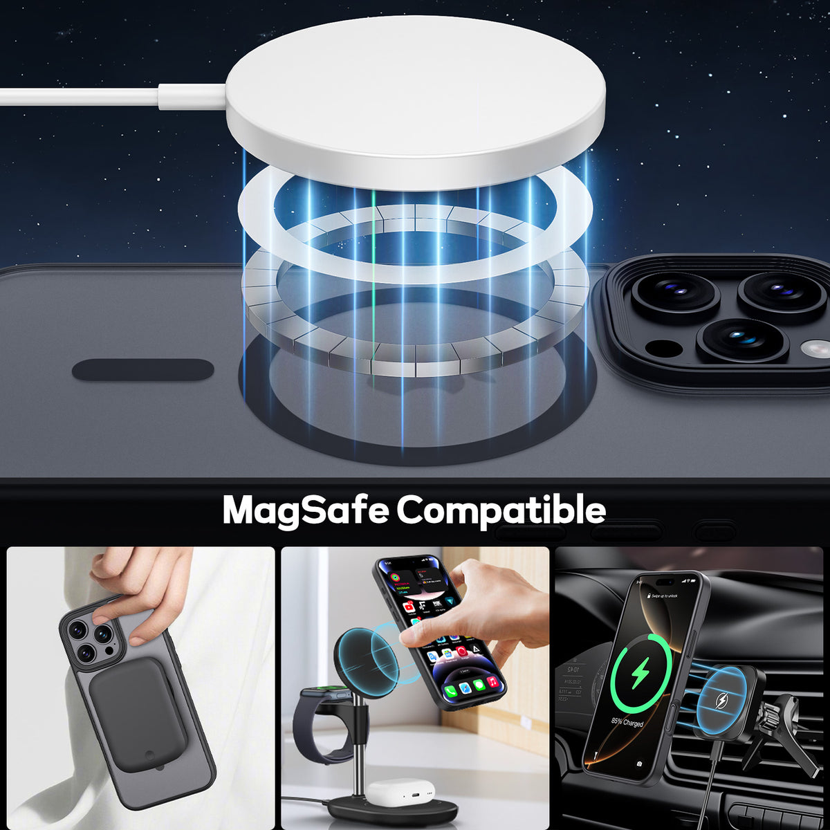 Tough On iPhone 16 Pro Max Case With MagSafe Matte Black