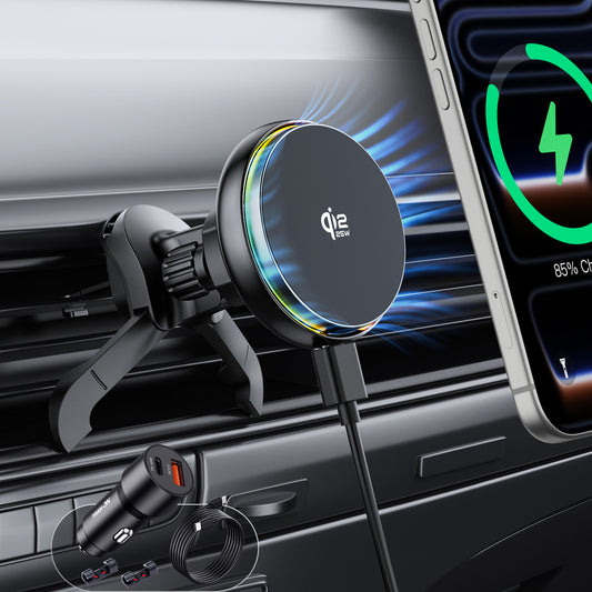 TurboCharge | Qi2.2 25W Wireless Car Charger with Cooling