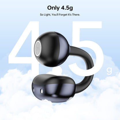 Ultra-light 4.5g ergonomic clip-on design of TOUGH ON OpenClip wireless earbuds