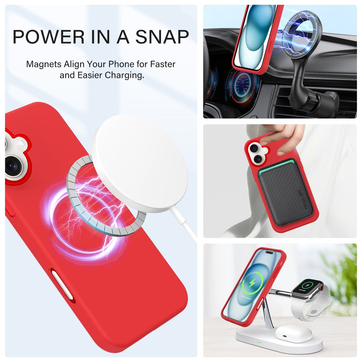 Tough On iPhone 16 Plus Strong Liquid Silicone Case with Magsafe