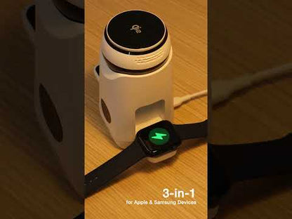 Tough On MagMax Qi2 3-in-1 Wireless Charger with Smart Infrared Sensor Rotation