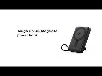 Tough On Qi2 MagSafe Power Bank 10000mAh with 35W Built-in Fast Cable and Foldable Stand
