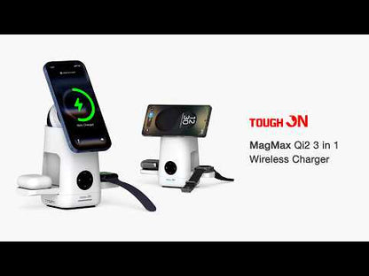 Tough On MagMax QI2 3-in-1 Wireless Charger with Smart Infrared Rotation