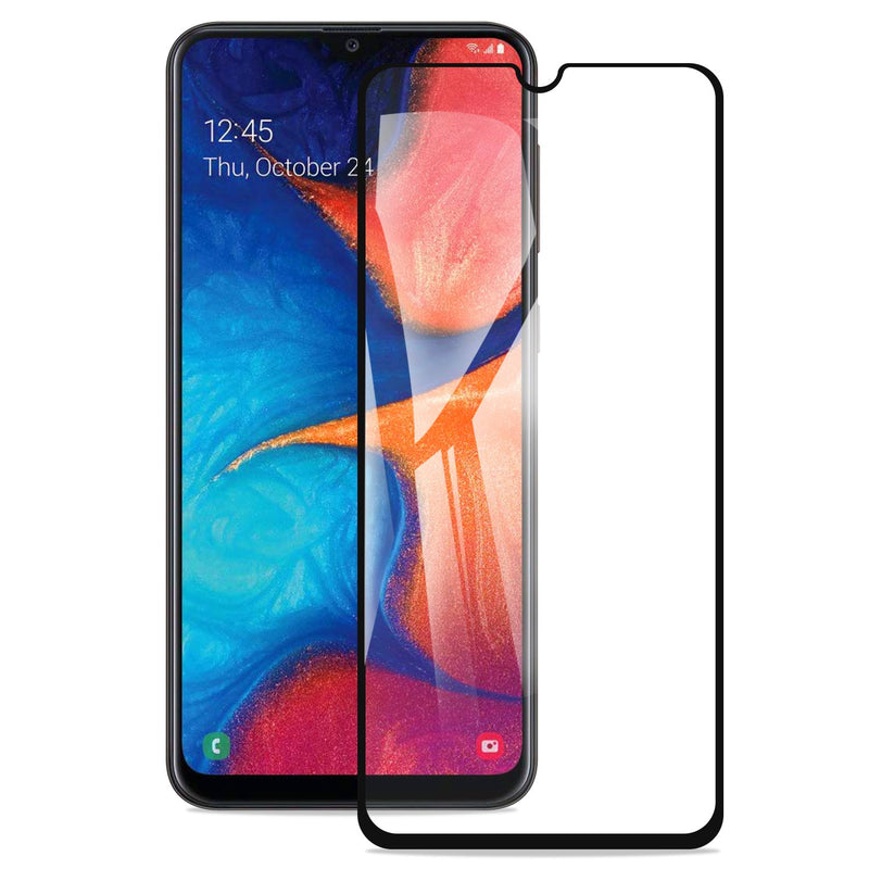Samsung Galaxy A30&A20 Tempered Glass Screen Protector Tough on with Black Frame