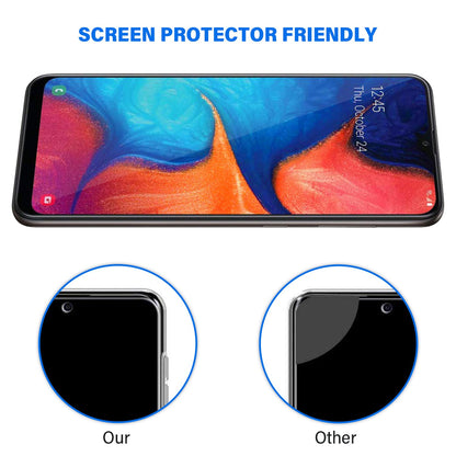 Samsung Galaxy A30&A20 Tempered Glass Screen Protector Tough on with Black Frame