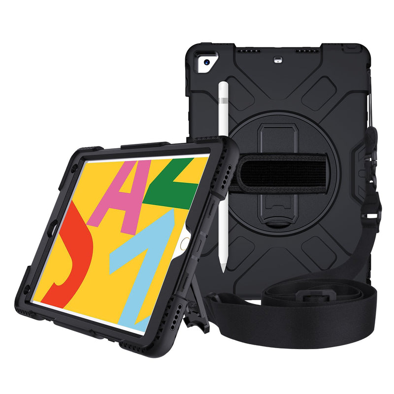 iPad 7 / 8 / 9th Gen 10.2 inch Case Tough On Rugged Protection Black