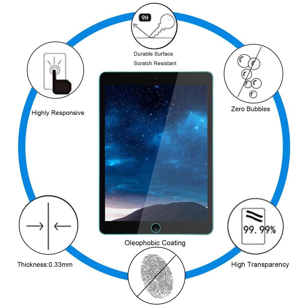 iPad mini 1 2 3 Tempered Glass Screen Protector Tough on