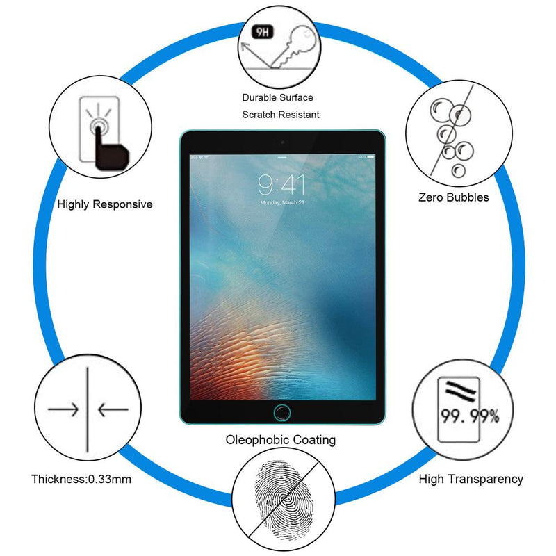 Tough on iPad Air/ Air 2 9.7 inch Tempered Glass Screen Protector