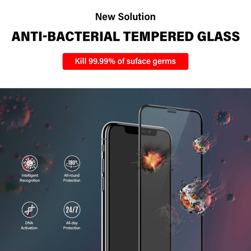 iPhone 11 Tempered Glass Screen Protector Tough on Antibacterial