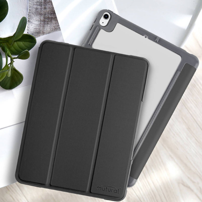 Tough On iPad Air 5 / Air 4 10.9 inch Case Smart Cover Clear Back Black