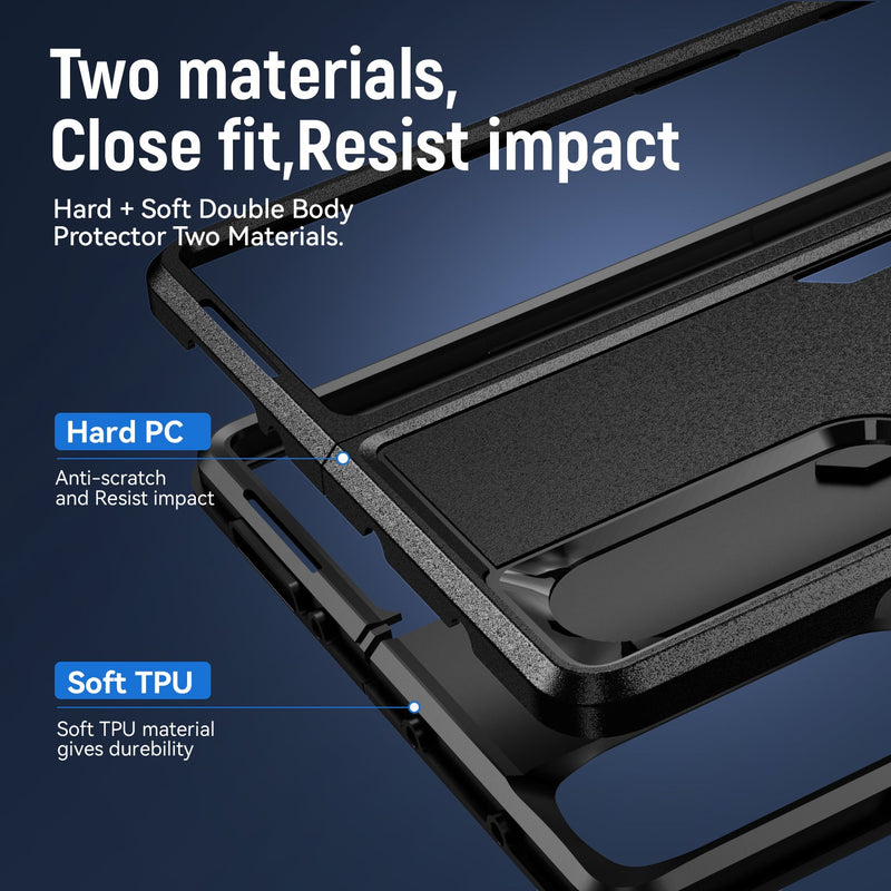 Tough On Samsung Galaxy Z Fold 4 5G Case Tough Armor Black
