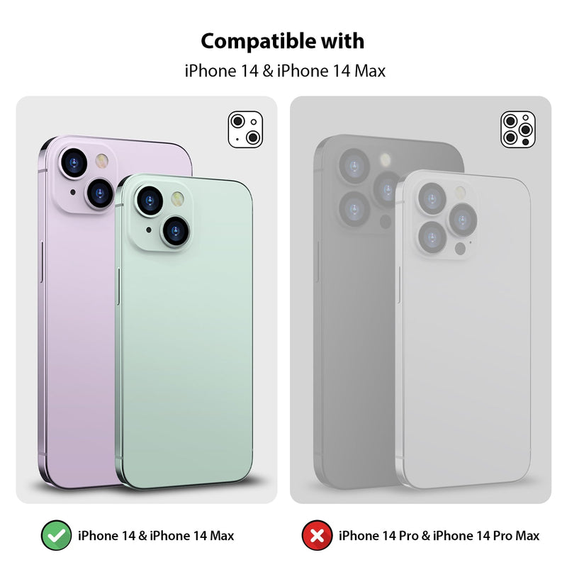 Tough On iPhone 14 / 14 Plus Rear Camera Protector Tempered Glass Black