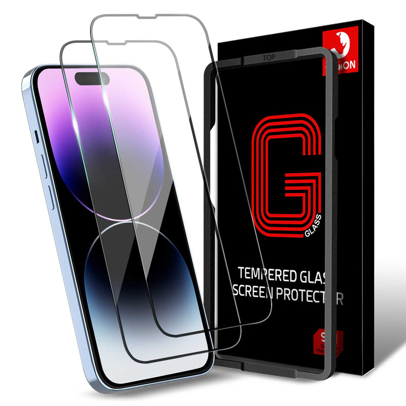Tough On iPhone 14 Pro Max Full Tempered Glass Screen Protector 2 Pack