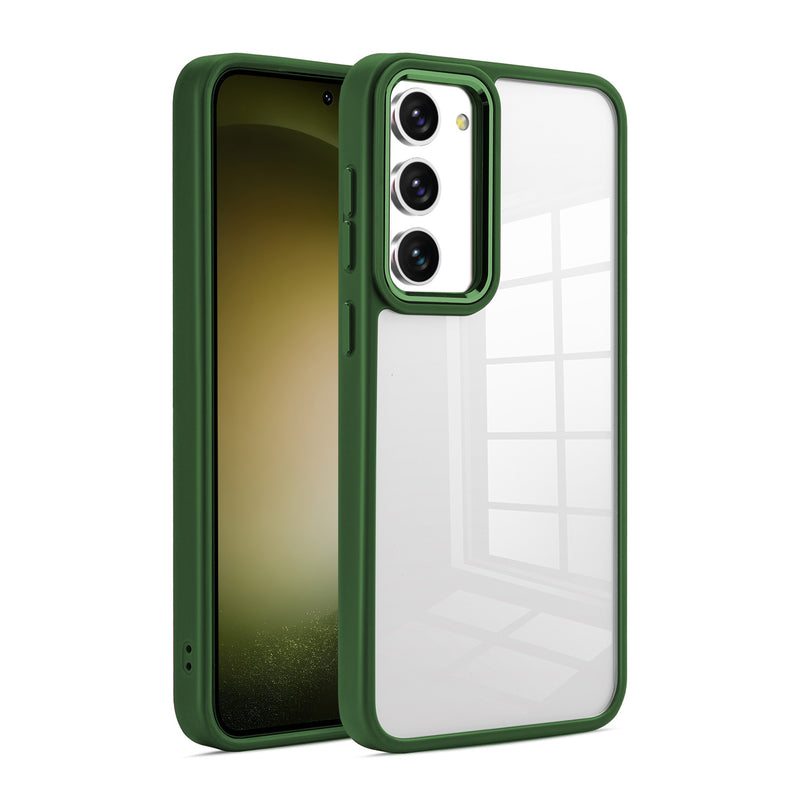 Tough On Samsung Galaxy S23 Clear Case Protector Green