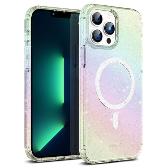 Tough On iPhone 12 Pro Max Case Glitter Iridescent with Magsafe