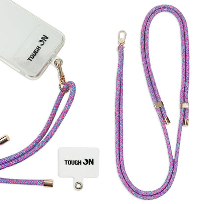 Tough On CrossBody Rope Phone Strap with Card Lavender