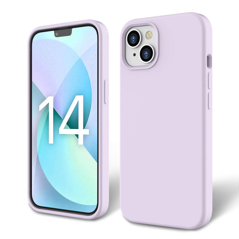 Tough On iPhone 14 Strong Liquid Silicon Case Light Purple