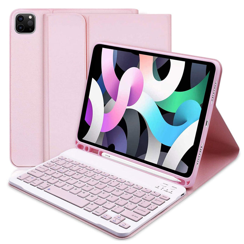 Tough On iPad Air 4 / Air 5 10.9" / Pro 11" Wireless Bluetooth Keyboard Smart Cover Pink