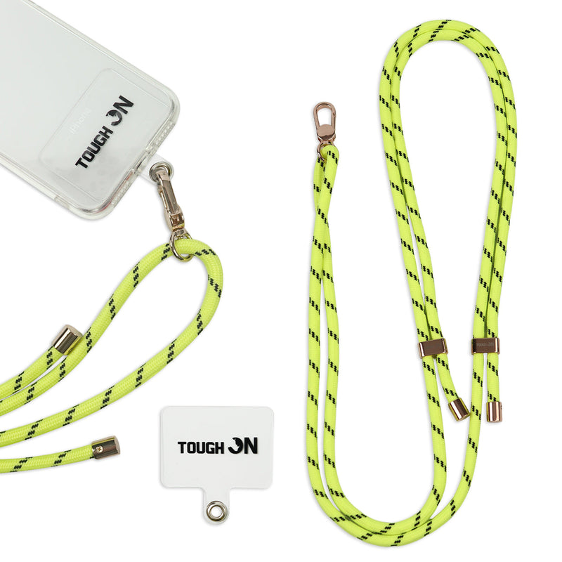 Tough On CrossBody Rope Phone Strap with Card Wild Yellow