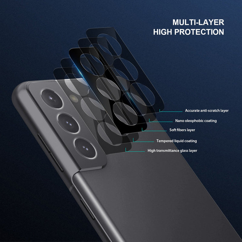 Tough On Samsung Galaxy S21 Plus 5G Tempered Glass Camera Protector Black