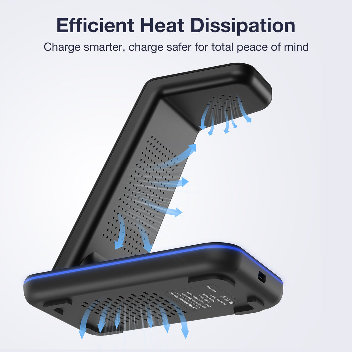 Tough On 3 in 1 Wireless Charging Station for Samsung Galaxy Phone Watch Buds