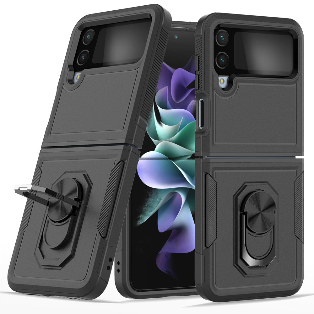 Tough On Samsung Galaxy Z Flip 4 5G Case Tough Armor Black