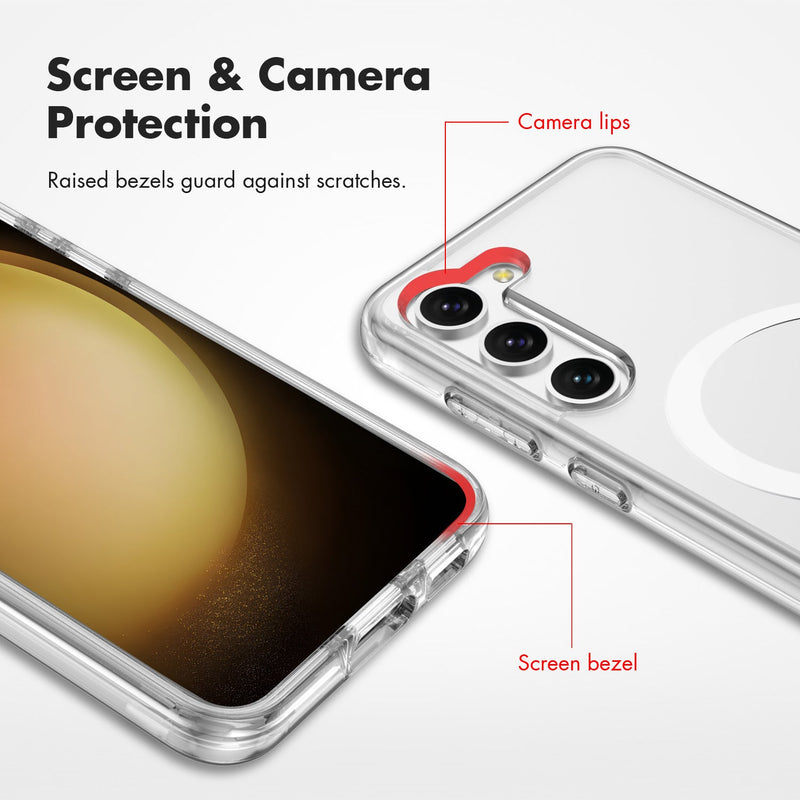Tough On Samsung Galaxy S23 Clear Case with Magsafe Clear