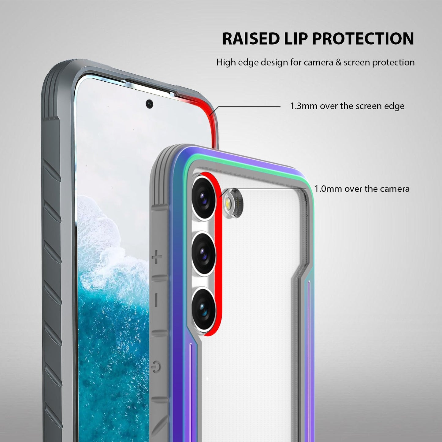 Tough On Samsung Galaxy S23 5G Case Iron Shield Iridescent