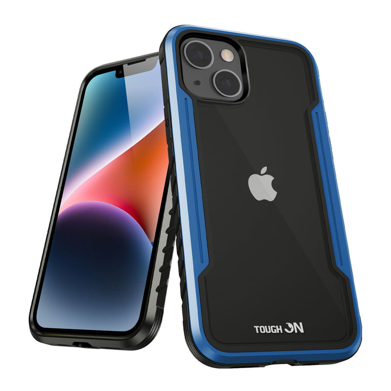 Tough On iPhone 14 Case Iron Shield Blue