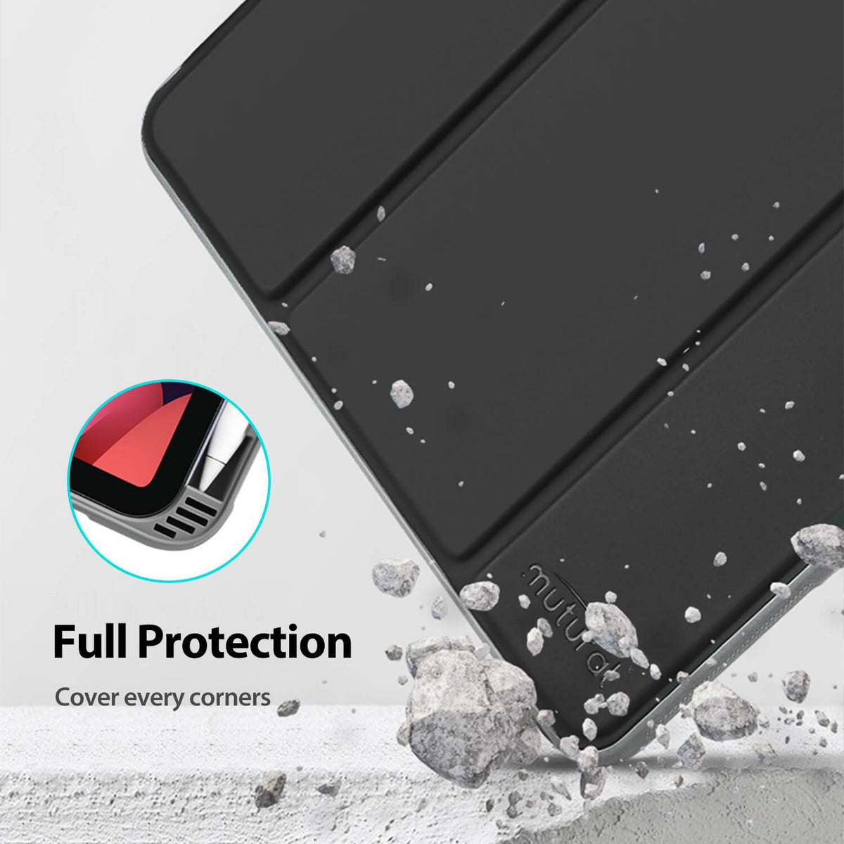 Tough On iPad Mini 6th Gen 8.3" Smart Cover Clear Black - Toughonstore