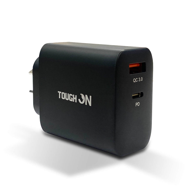 Tough on 65W Dual Port PD & QC 3.0 Fast Wall Charger