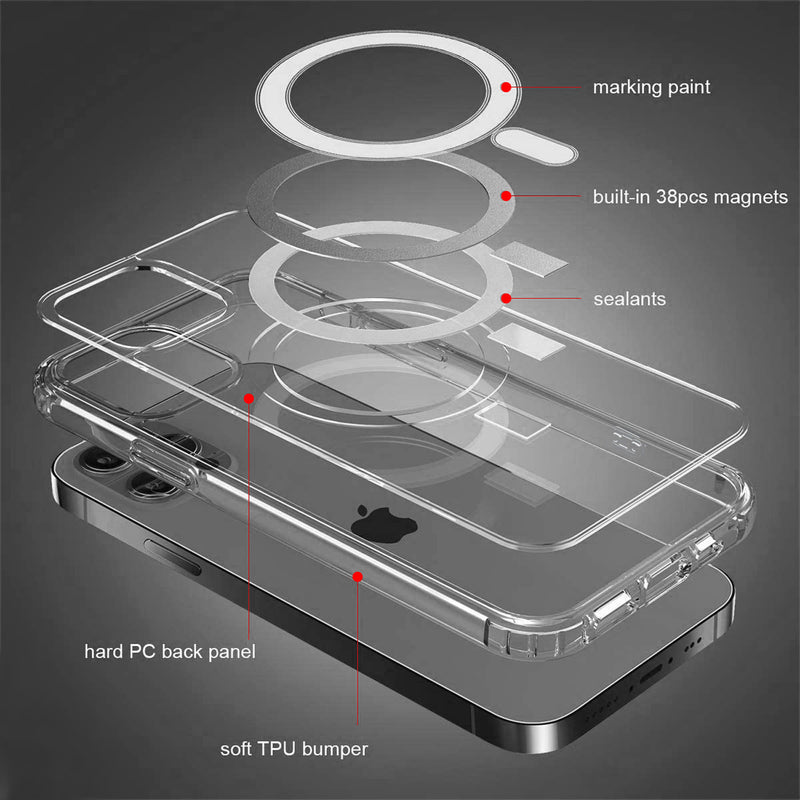 Tough On iPhone 14 Plus Case Tough Fusion with Magsafe Clear