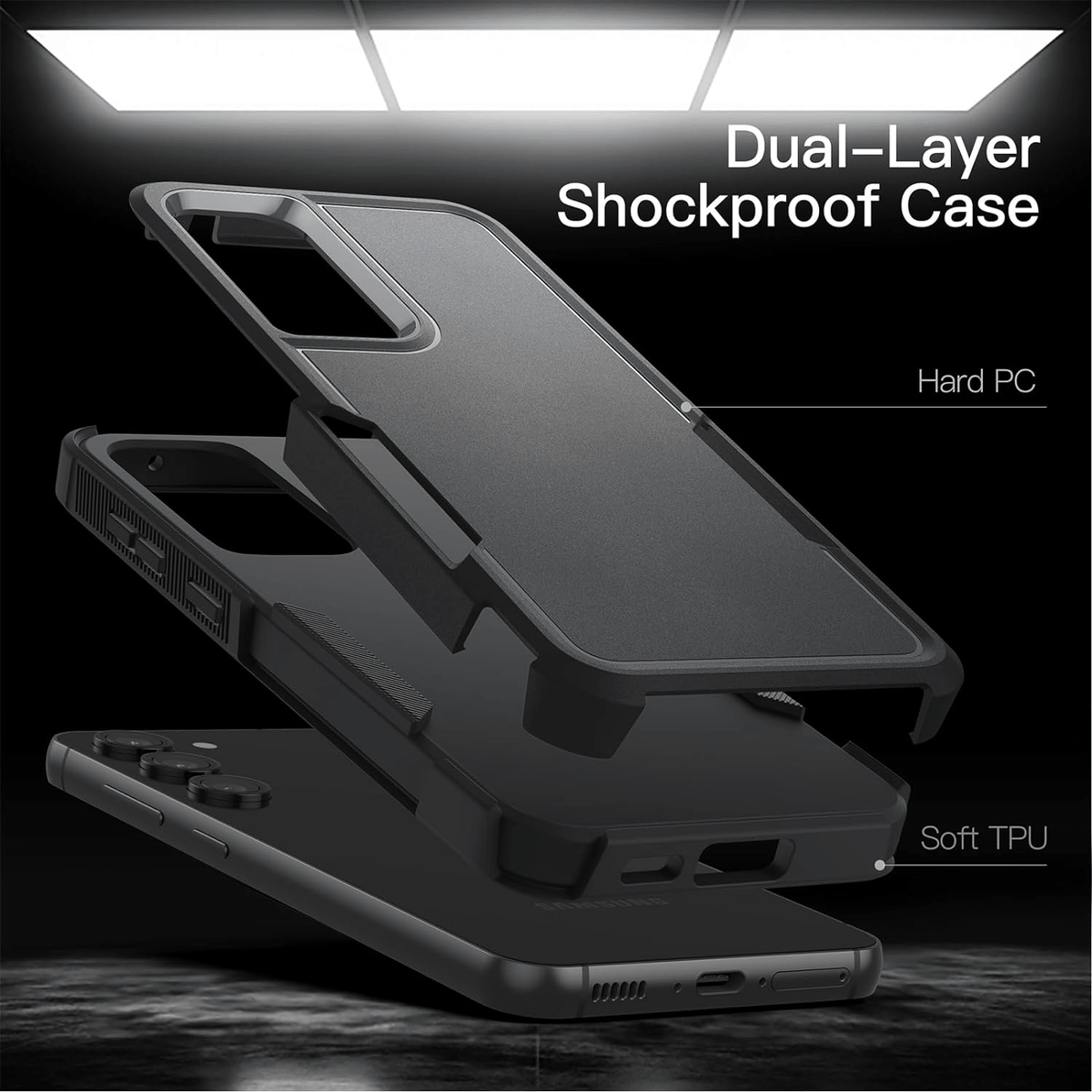 Tough On Samsung Galaxy S24 Plus Case Heavy Armor Black
