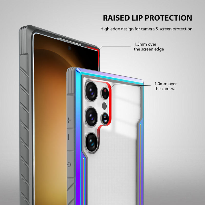Tough On Samsung Galaxy S23 Ultra 5G Case Iron Shield Iridescent