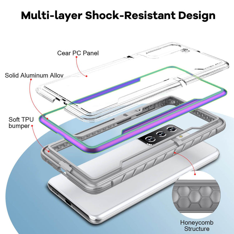 Tough On Samsung Galaxy S21 5G Case Iron Shield Iridescent
