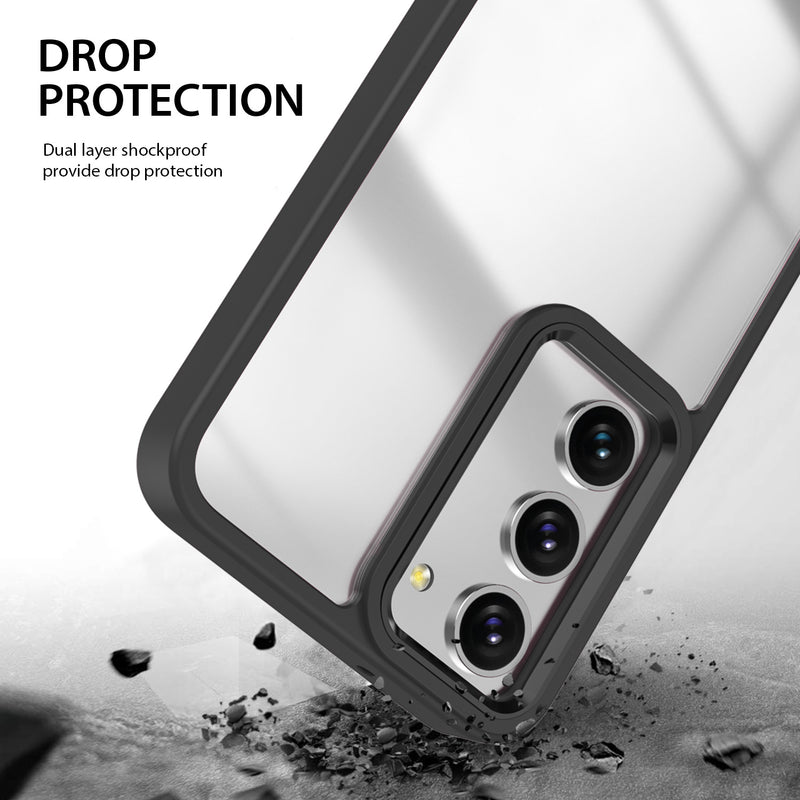 Tough On Samsung Galaxy S23 Plus Clear Case Protector Black