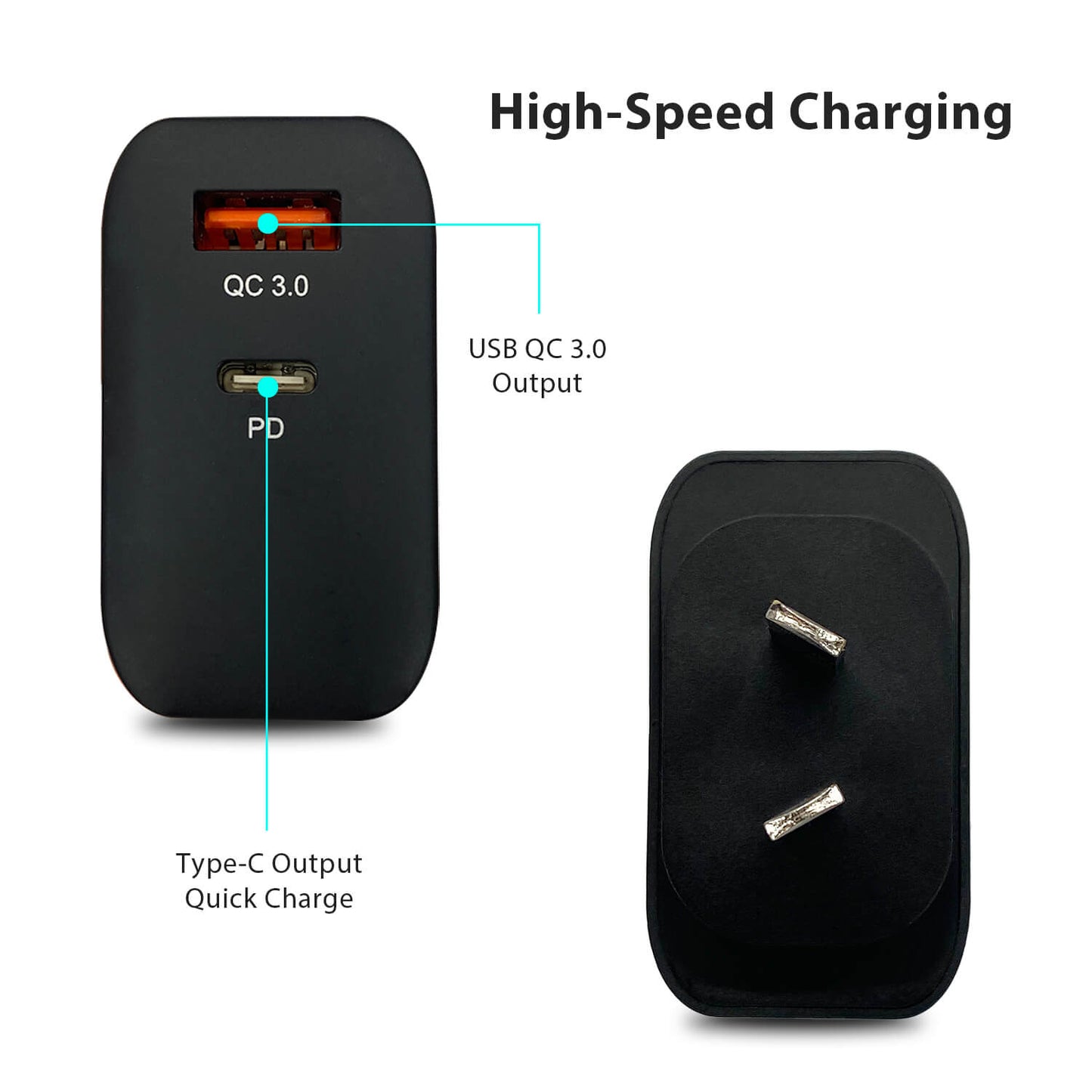 Tough on 48W Dual Port PD & QC 3.0 Fast Wall Charger
