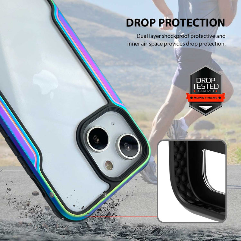 Tough On iPhone 14 Plus Case Iron Shield Iridescent