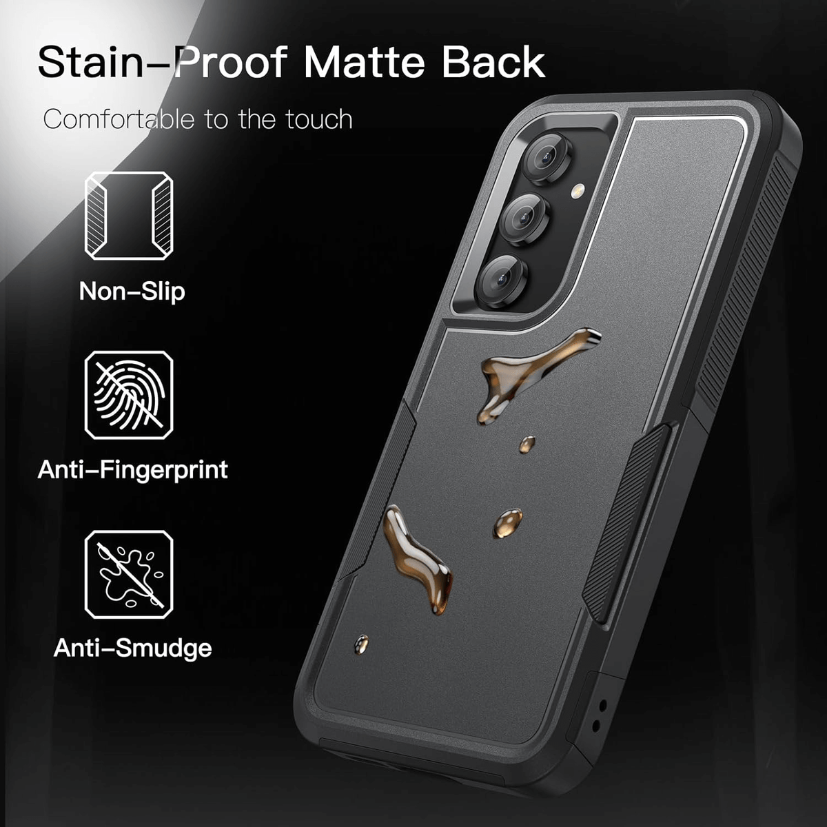 Tough On Samsung Galaxy S24 Plus Case Heavy Armor Black