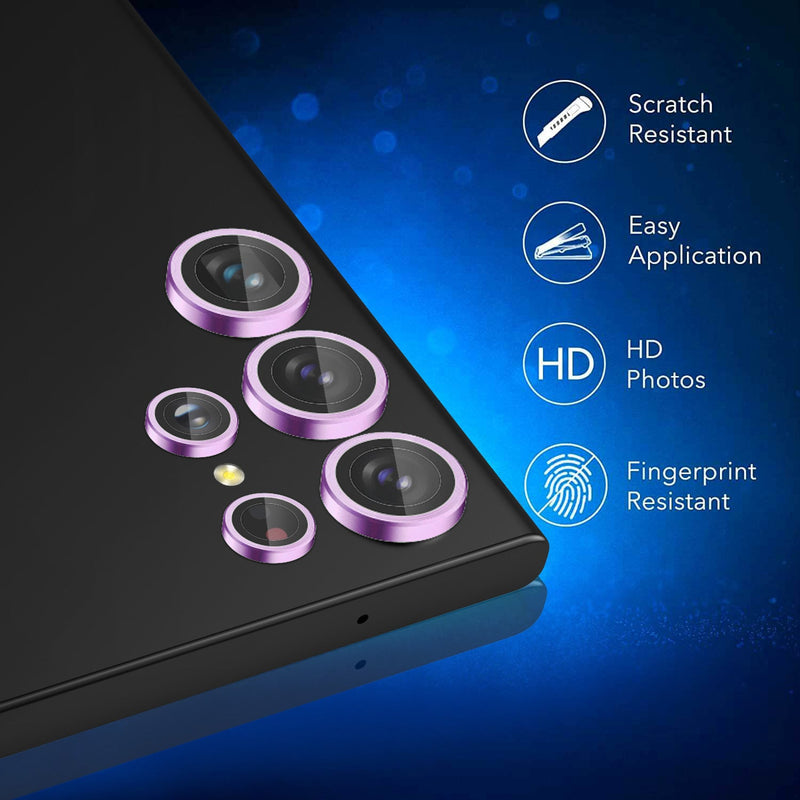 Tough On Samsung Galaxy S23 Ultra Rear Camera Lens Protector Purple