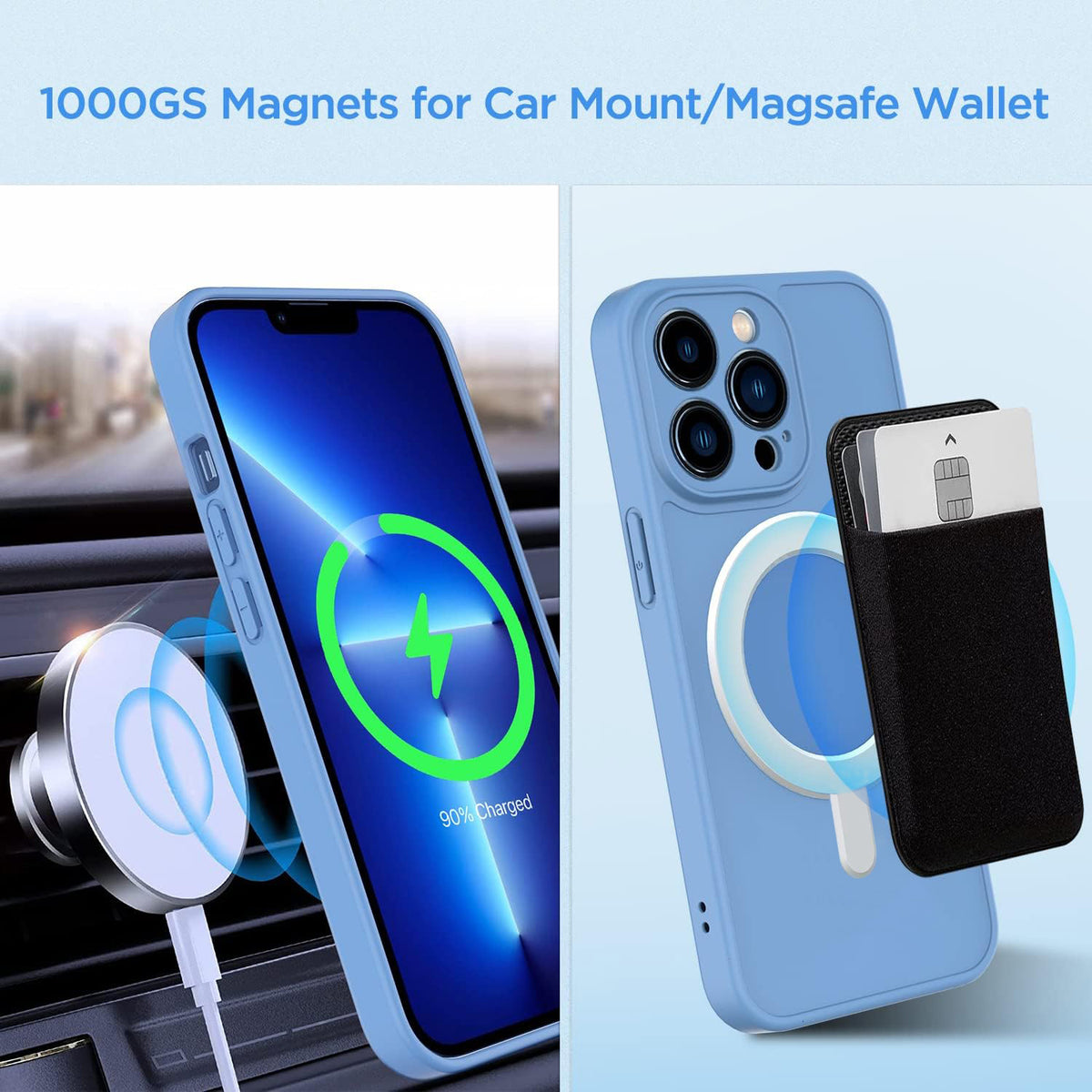 Tough On Universal Magnetic Ring for MagSafe Wireless Charging Conversion Kit White