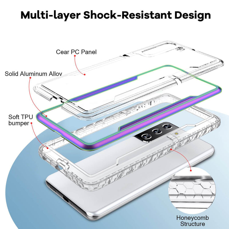 Tough On Samsung Galaxy S21 Plus 5G Case Iron Shield Iridescent
