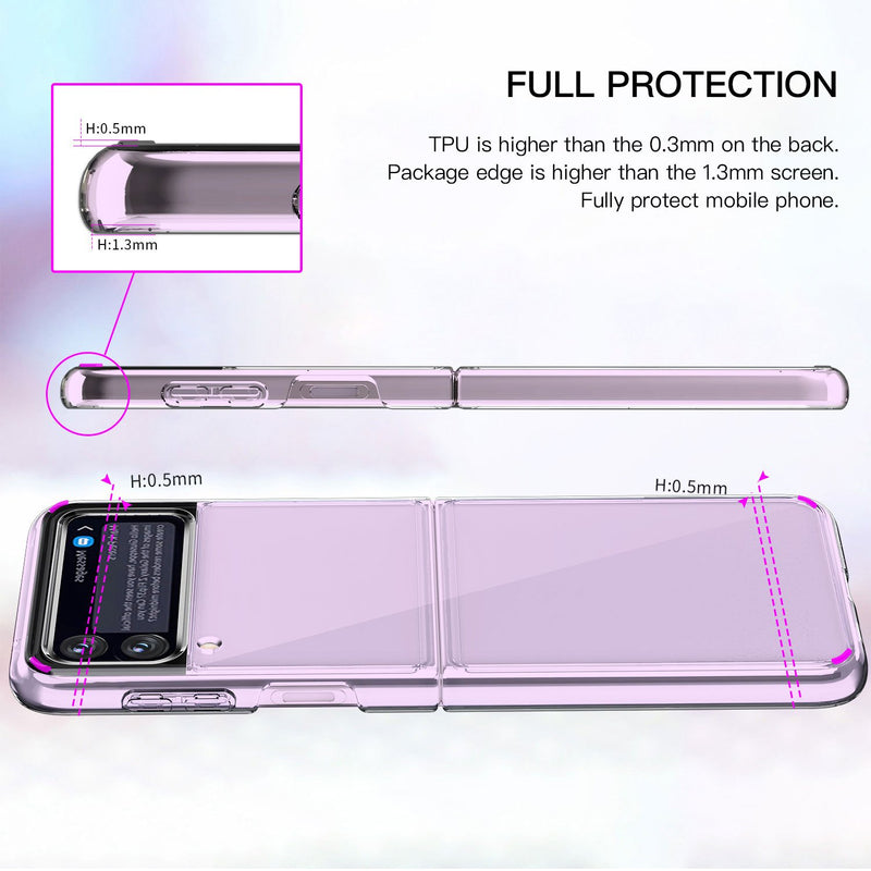 Tough On Samsung Galaxy Z Flip 3 Case Slim Hybrid Clear