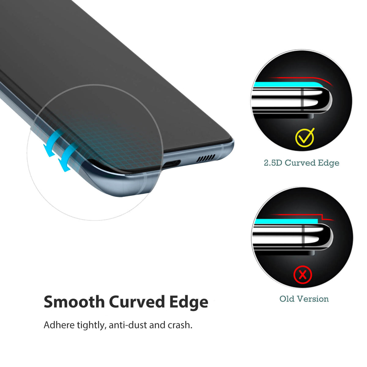 Tough on Samsung Galaxy A53 / A52s /A52 Tempered Glass Screen Protector Black
