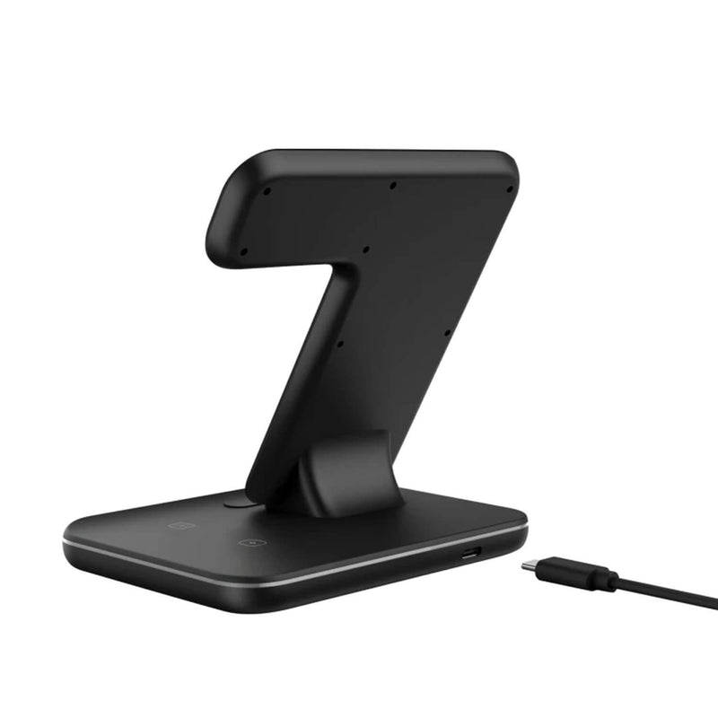 Tough On 3 in 1 Wireless Charger Stand Dock for Apple iPhone Watch Airpods & Samsung