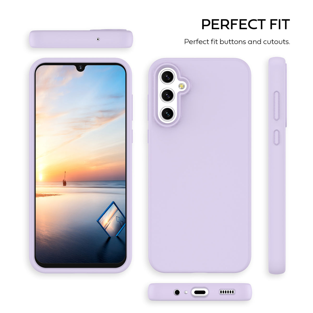 Tough On Samsung Galaxy A14 5G Silicone Case Light Purple