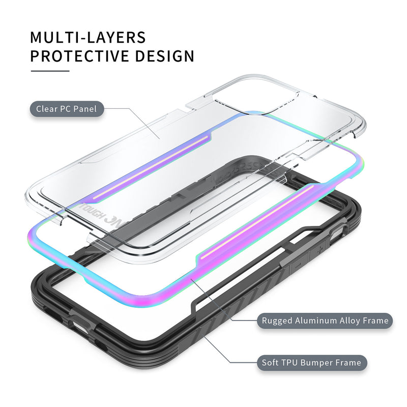 Tough On iPhone 14 Pro Case Iron Shield Iridescent